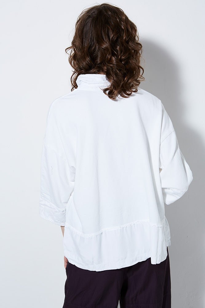 UNION PULLOVER SHIRT, WHITE SAMPLE - Burning Torch Online Boutique