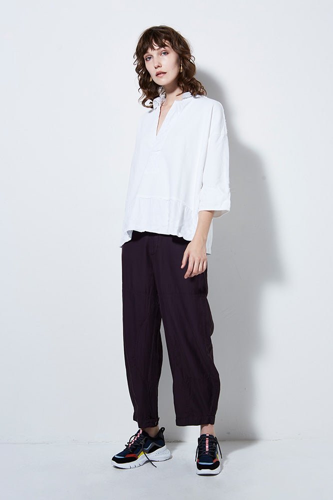 UNION PULLOVER SHIRT, WHITE SAMPLE - Burning Torch Online Boutique