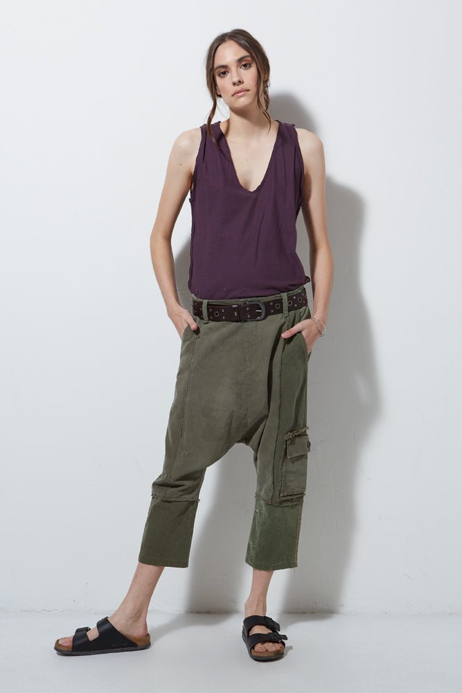 UPCYCLED ARMY HAREM PANT - Burning Torch Online Boutique