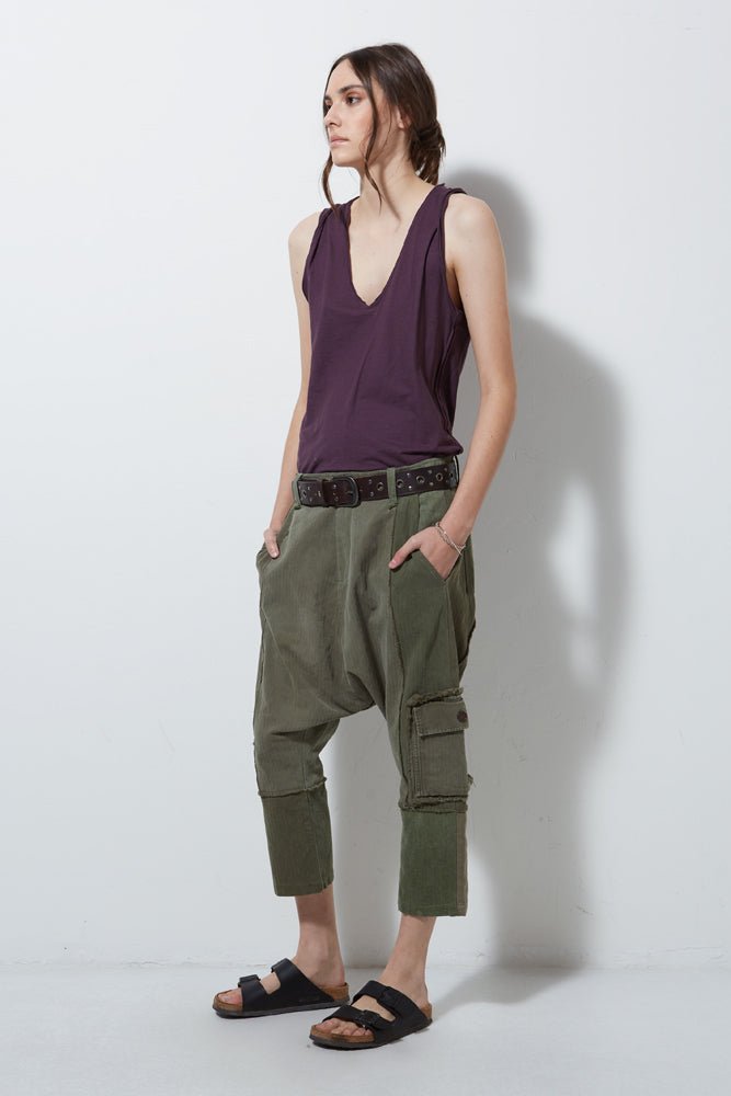 UPCYCLED ARMY HAREM PANT - Burning Torch Online Boutique