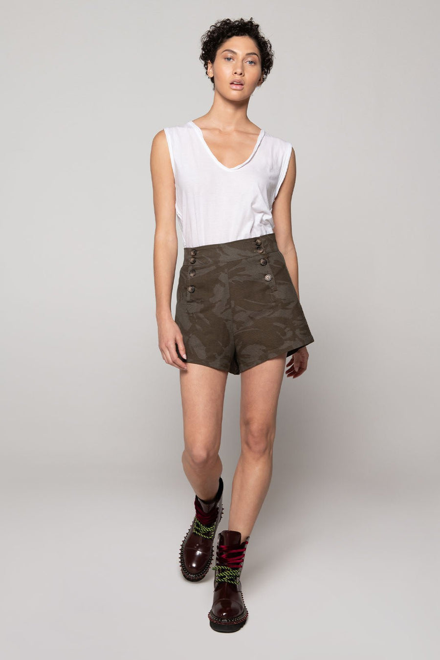 UPCYCLED JUNGLE SHORT, ARMY - Burning Torch Online Boutique