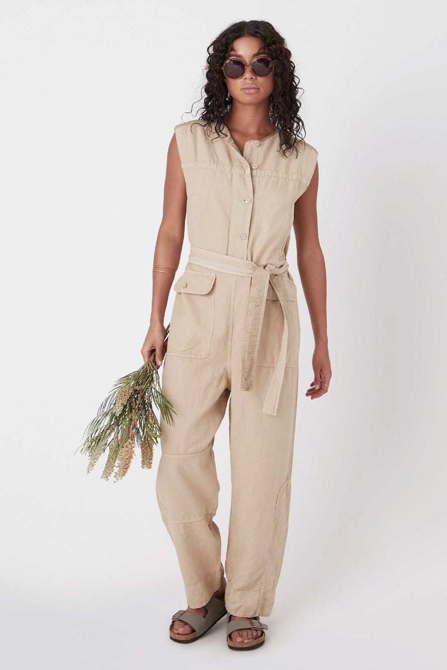 UTILITY SLEEVELESS JUMPSUIT, KHAKI – Burning Torch Online Boutique