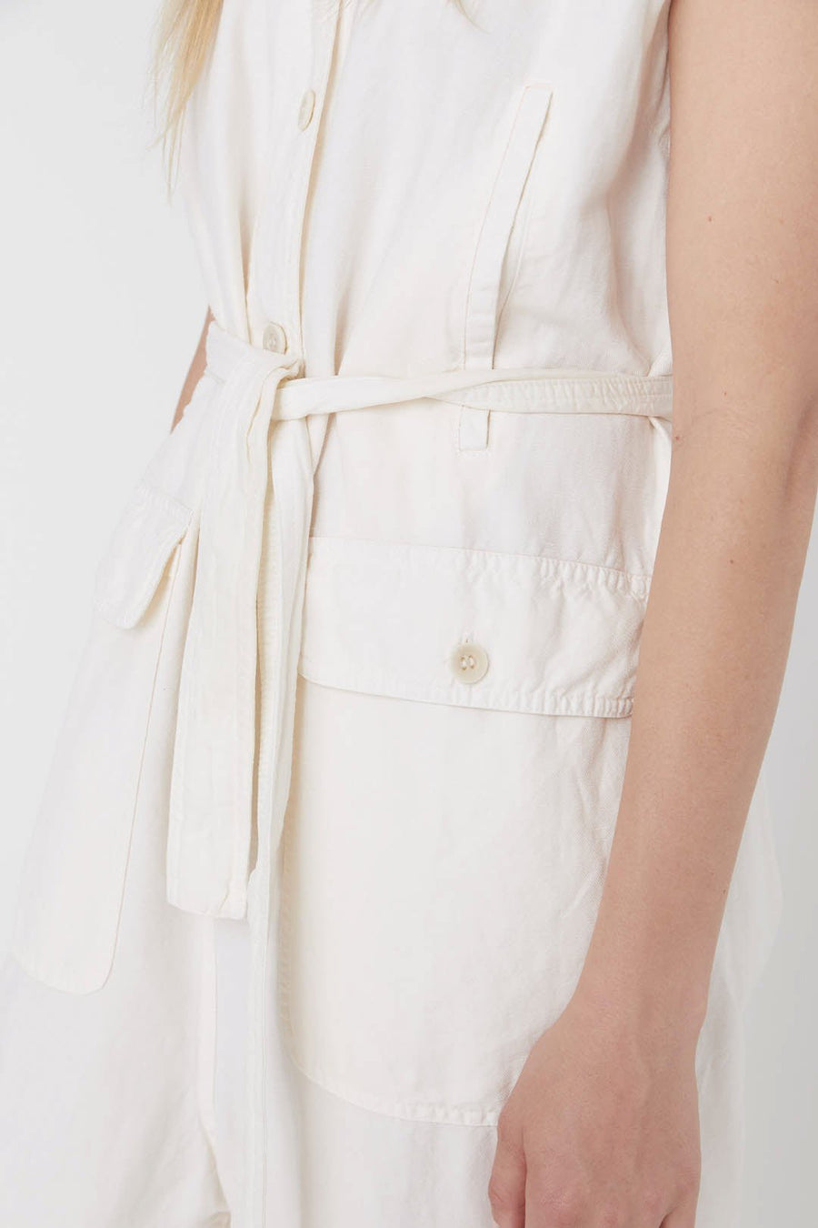 UTILITY SLEEVELESS JUMPSUIT, PAPYRUS - Burning Torch Online Boutique