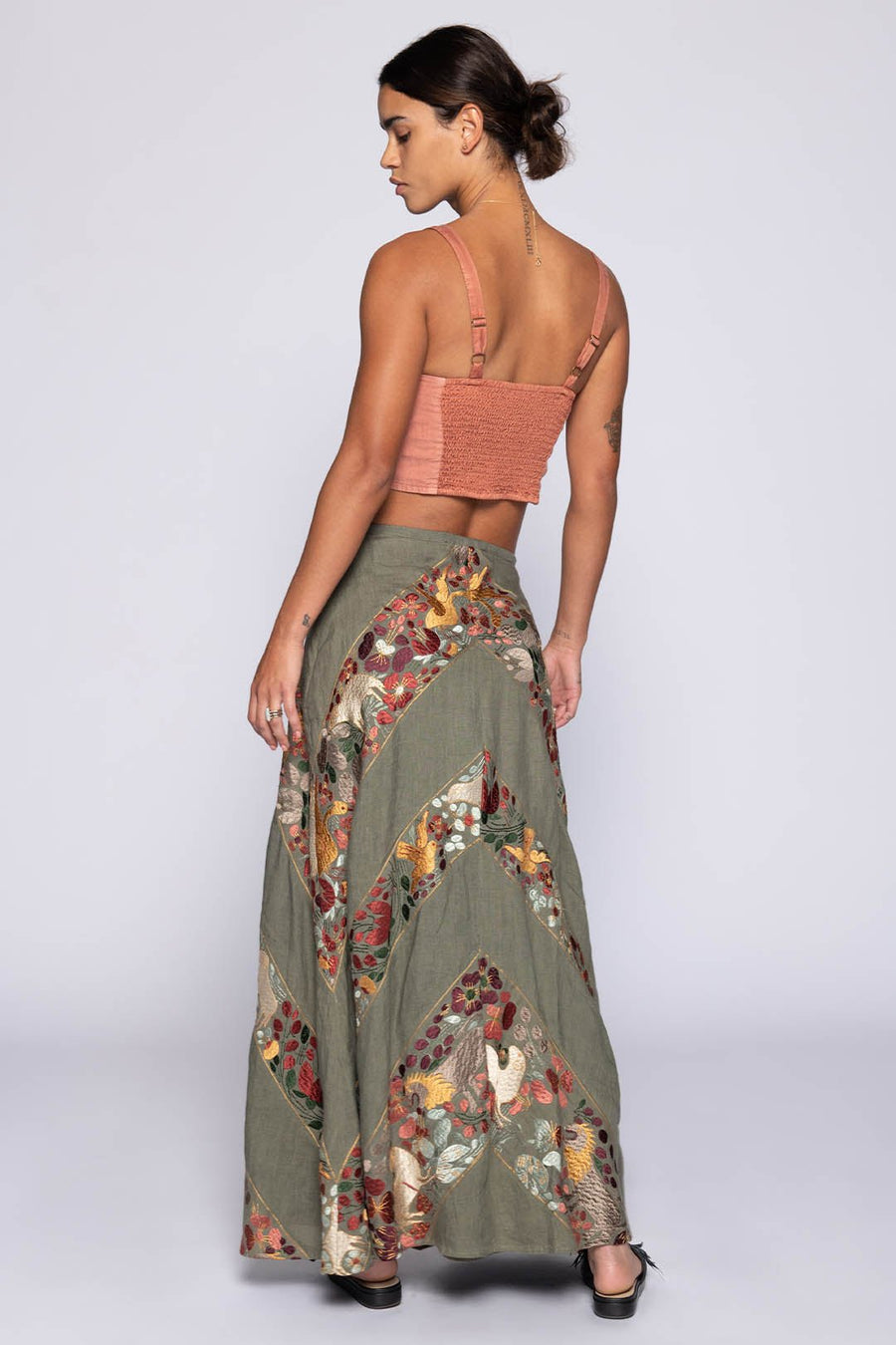 UTILITY SMOCKED BACK BRA TOP, CLAY - Burning Torch Online Boutique
