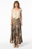 UXMAL EMBROIDERED MAXI SKIRT, ARMY - Burning Torch Online Boutique