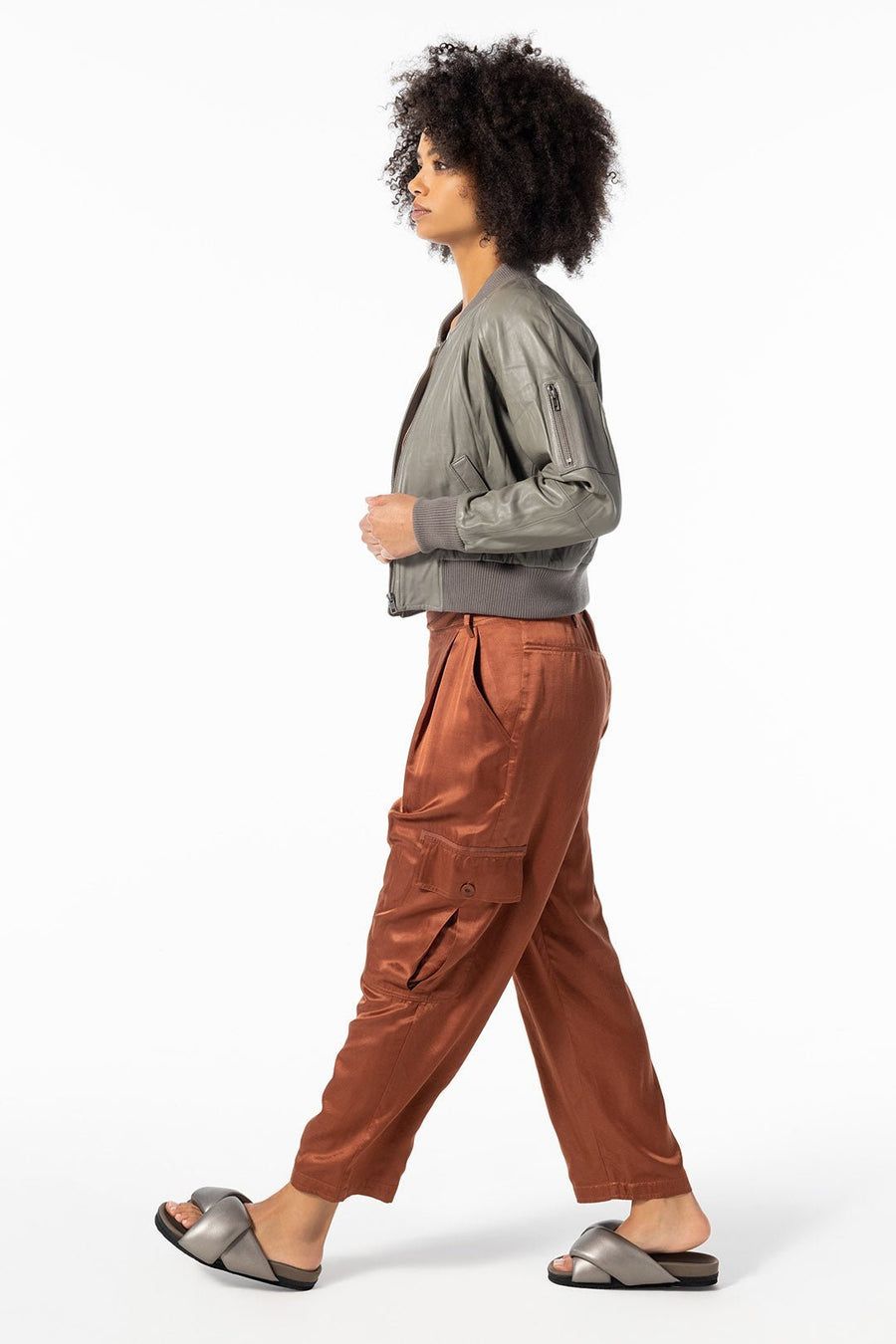 VALENTINE CARGO PANTS, RUST - SAMPLE 10354 - Burning Torch Online Boutique