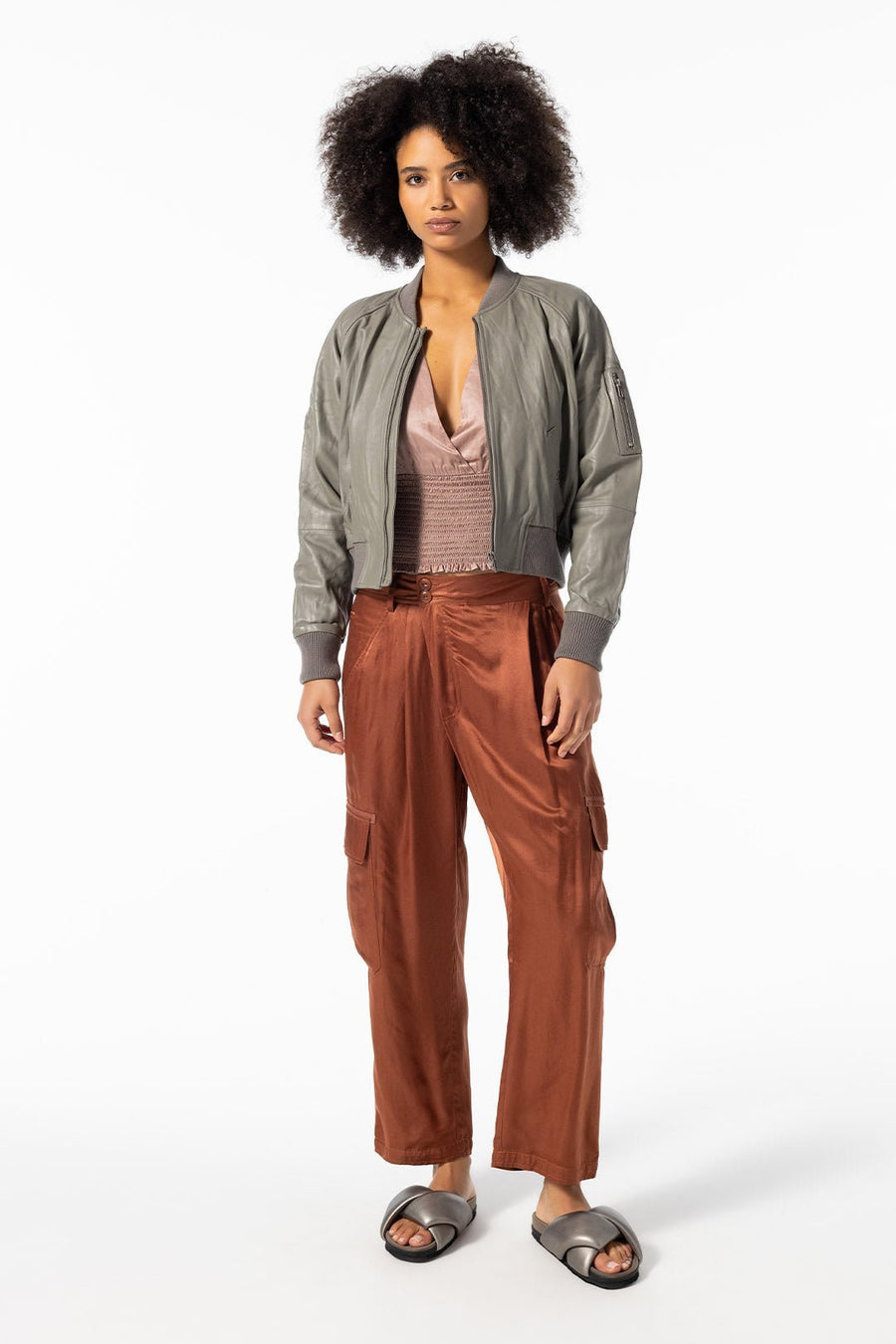 VALENTINE CARGO PANTS, RUST - SAMPLE 10354 - Burning Torch Online Boutique