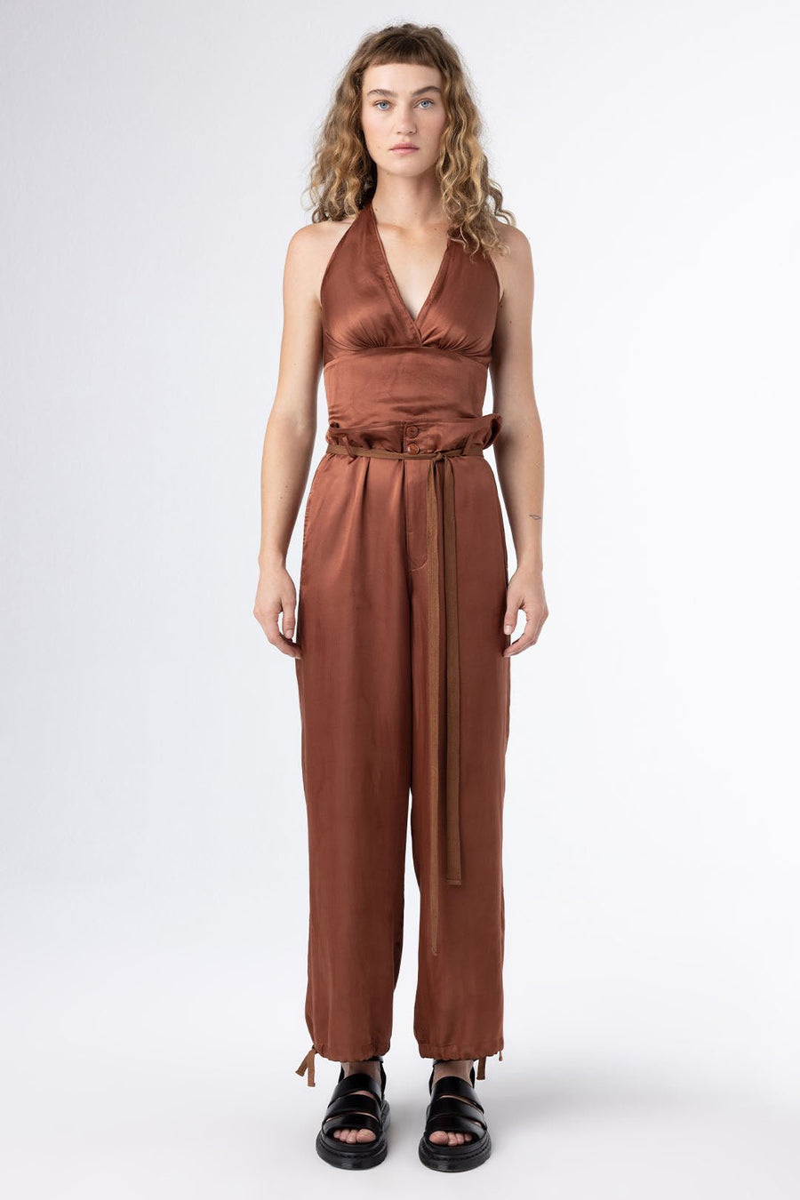 VALENTINE CINCHED PANTS, RUST - Burning Torch Online Boutique