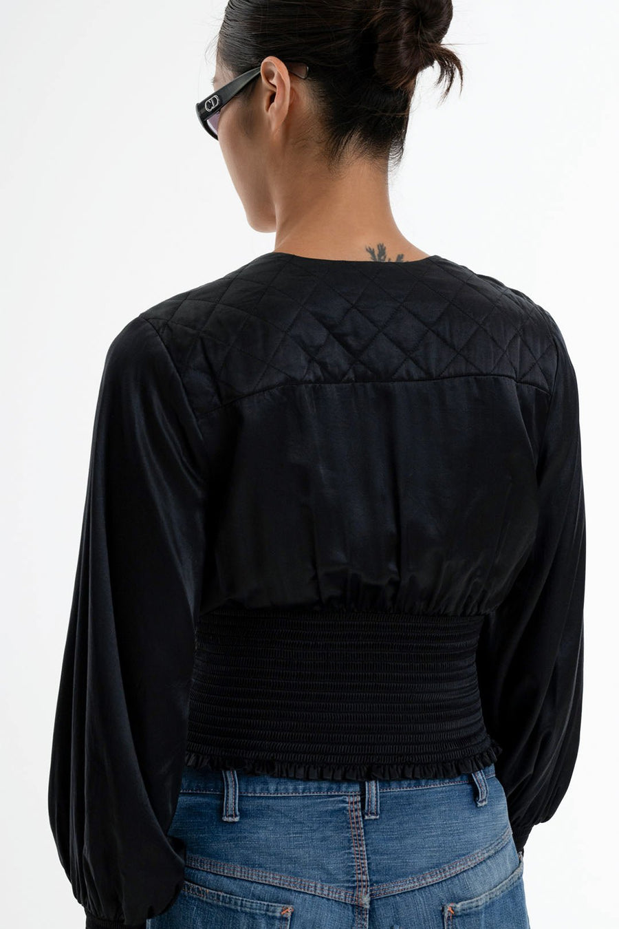 VALENTINE LONG SLEEVE TOP, MIDNIGHT - Burning Torch Online Boutique