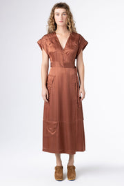 VALENTINE WRAP DRESS, RUST - Burning Torch Online Boutique