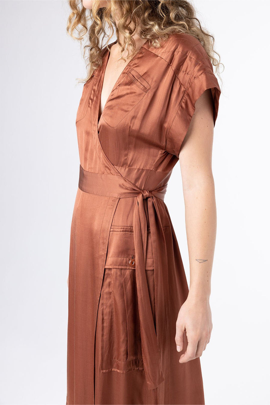 VALENTINE WRAP DRESS, RUST - Burning Torch Online Boutique