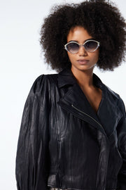 VICTORIAN MOTO LEATHER JACKET, BLACK - Burning Torch Online Boutique