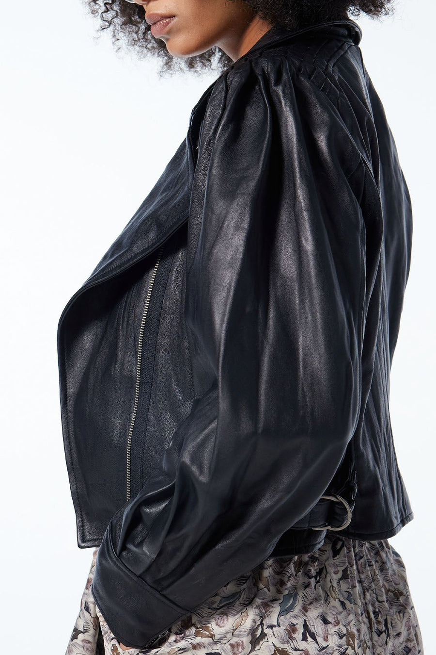VICTORIAN MOTO LEATHER JACKET, BLACK - Burning Torch Online Boutique