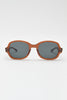 VINTAGE ROMCO OVAL SUNGLASSES, BURGUNDY - Burning Torch Online Boutique