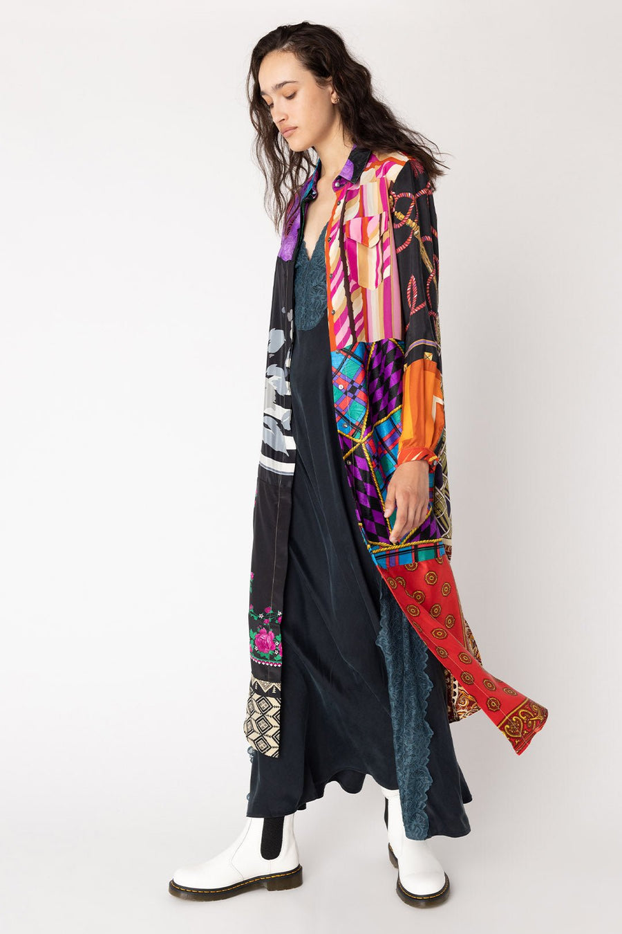 VIVIENNE SHIRTDRESS, MULTI - SAMPLE 30519 - Burning Torch Online Boutique