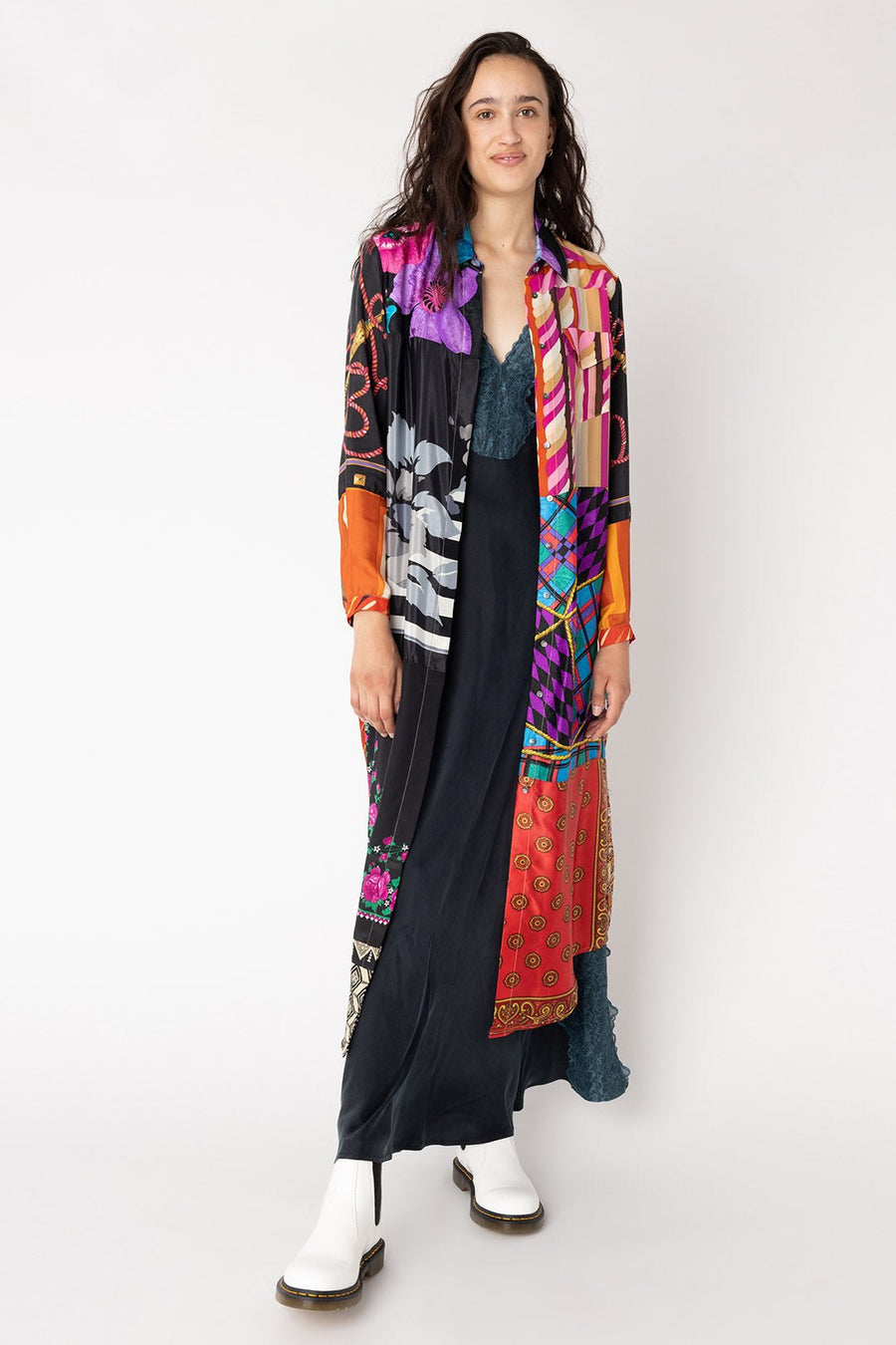 VIVIENNE SHIRTDRESS, MULTI - SAMPLE 30519 - Burning Torch Online Boutique