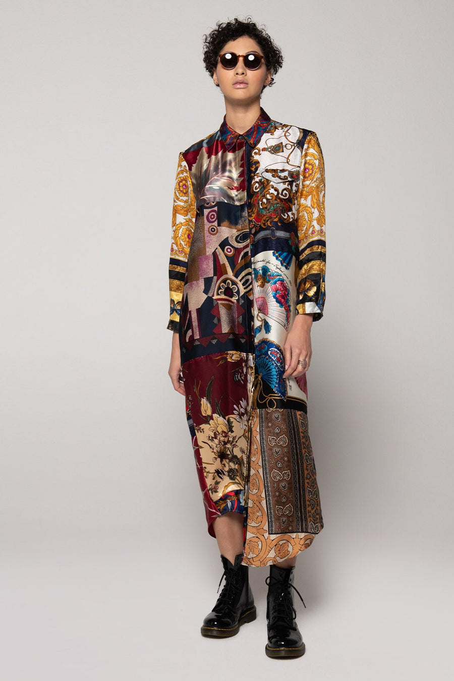 VIVIENNE SHIRTDRESS, MULTI - SAMPLE 30519 - Burning Torch Online Boutique