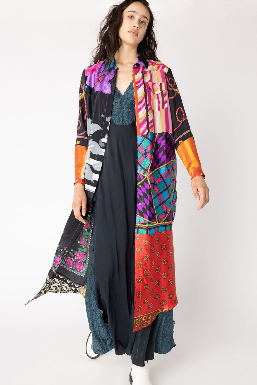 VIVIENNE SHIRTDRESS, MULTI - SAMPLE 30519 - Burning Torch Online Boutique