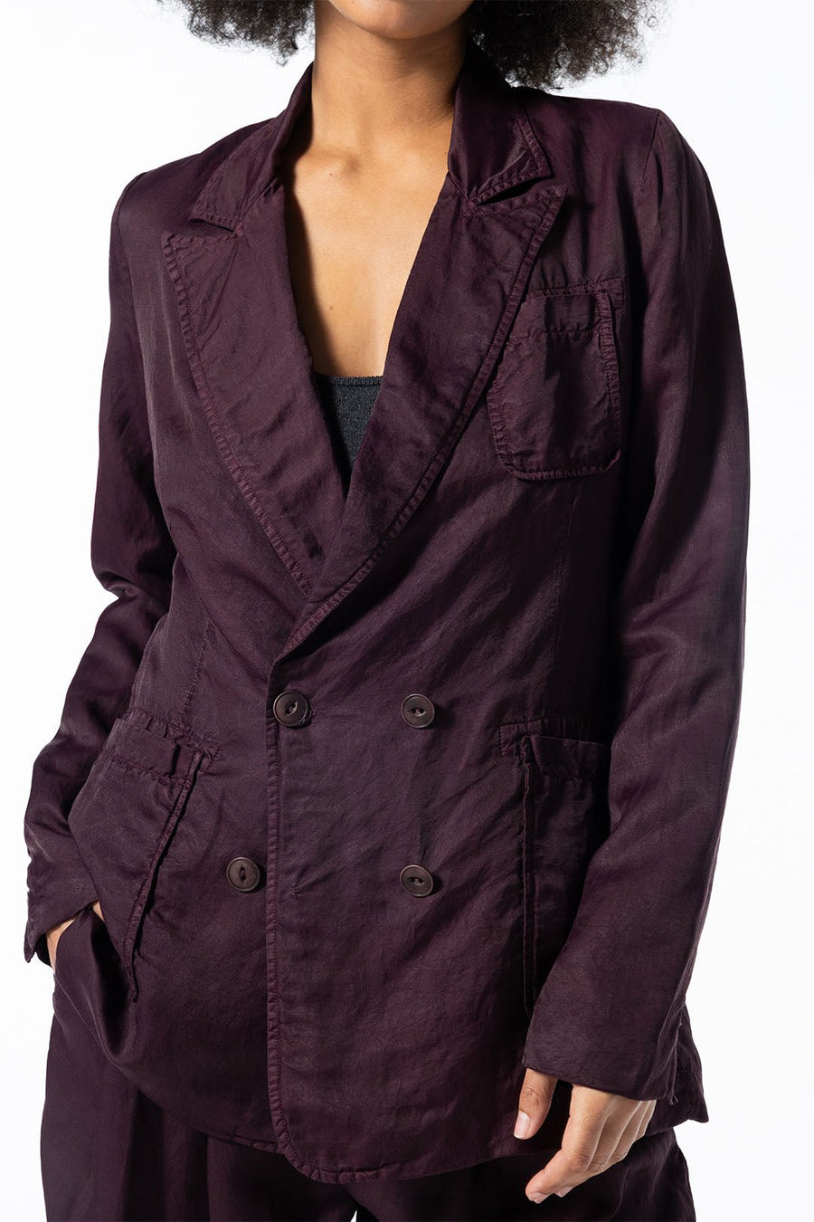 WALLACE BLAZER, PRUNE - Burning Torch Online Boutique