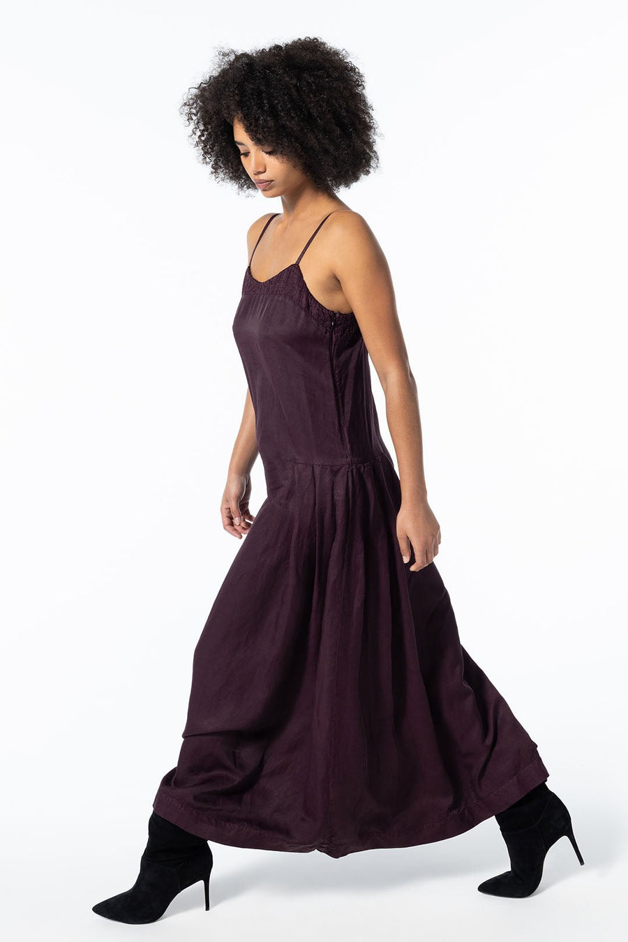 WALLACE DROP WAIST DRESS, PRUNE - Burning Torch Online Boutique