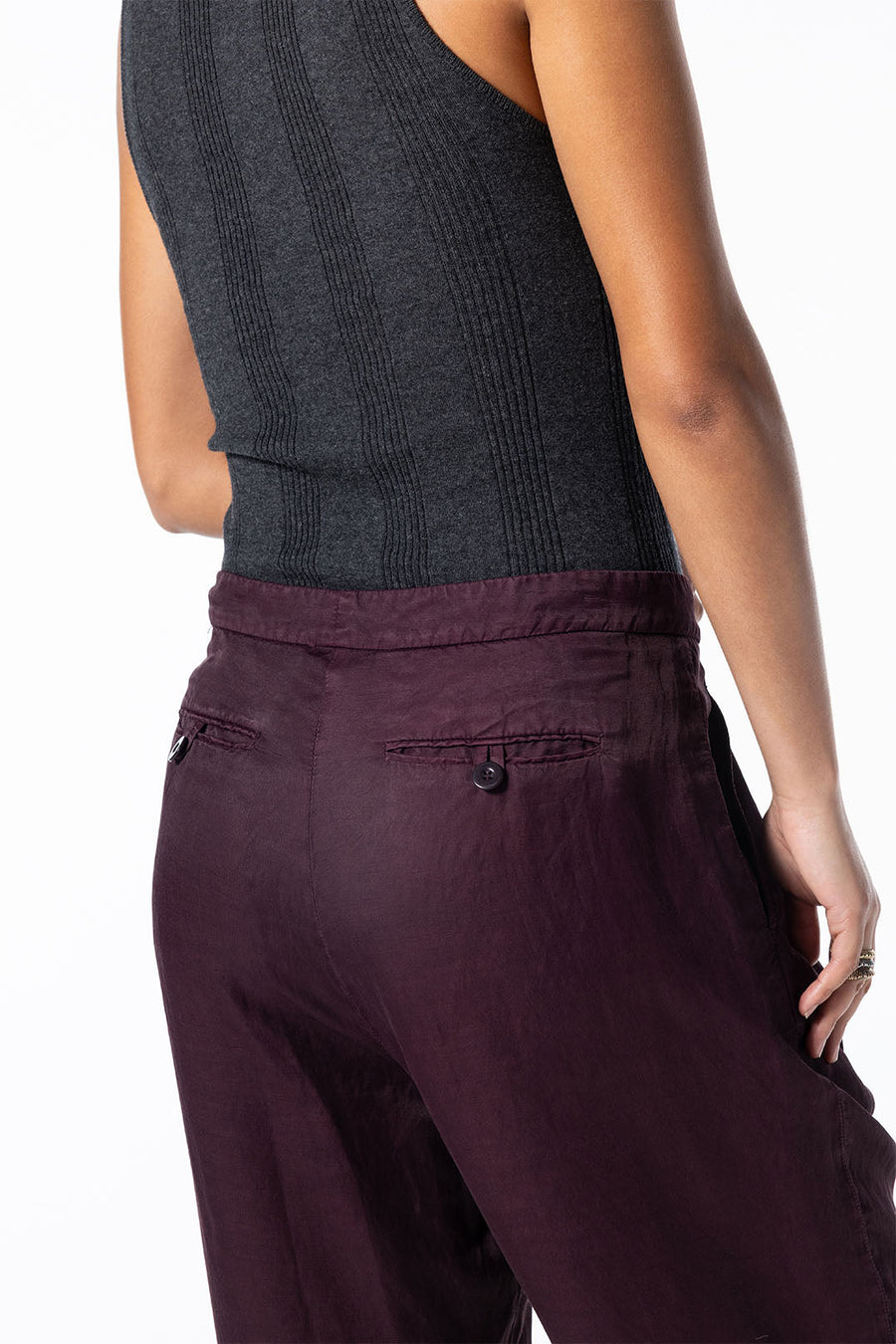WALLACE TROUSERS, PRUNE - Burning Torch Online Boutique