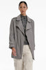 WASHED LEATHER MICRO TRENCH, DOVE - Burning Torch Online Boutique