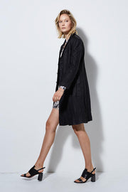 WASHED LEATHER TRENCH COAT, BLACK - SAMPLE 20949 - Burning Torch Online Boutique