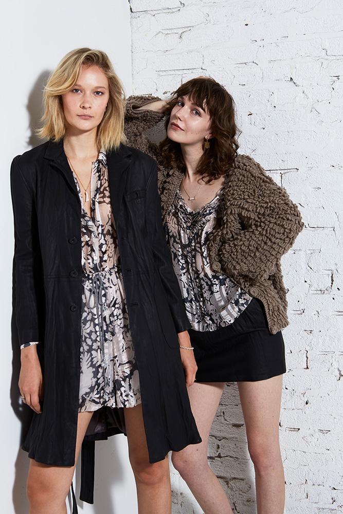 WASHED LEATHER TRENCH COAT, BLACK - SAMPLE 20949 - Burning Torch Online Boutique
