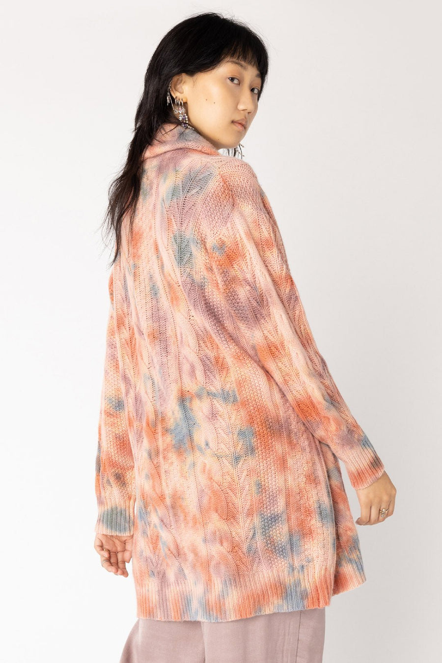 WATERCOLOR CASHMERE CARDIGAN, SUNRISE - Burning Torch Online Boutique