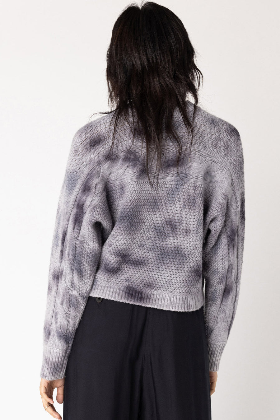 WATERCOLOR CASHMERE SWEATER, STORM - Burning Torch Online Boutique