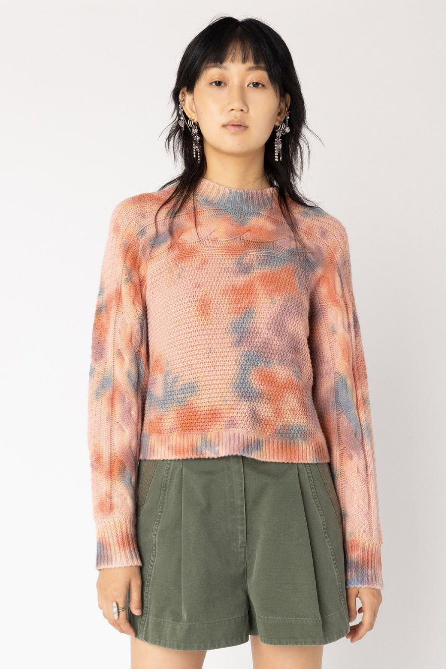 WATERCOLOR CASHMERE SWEATER, SUNRISE - Burning Torch Online Boutique