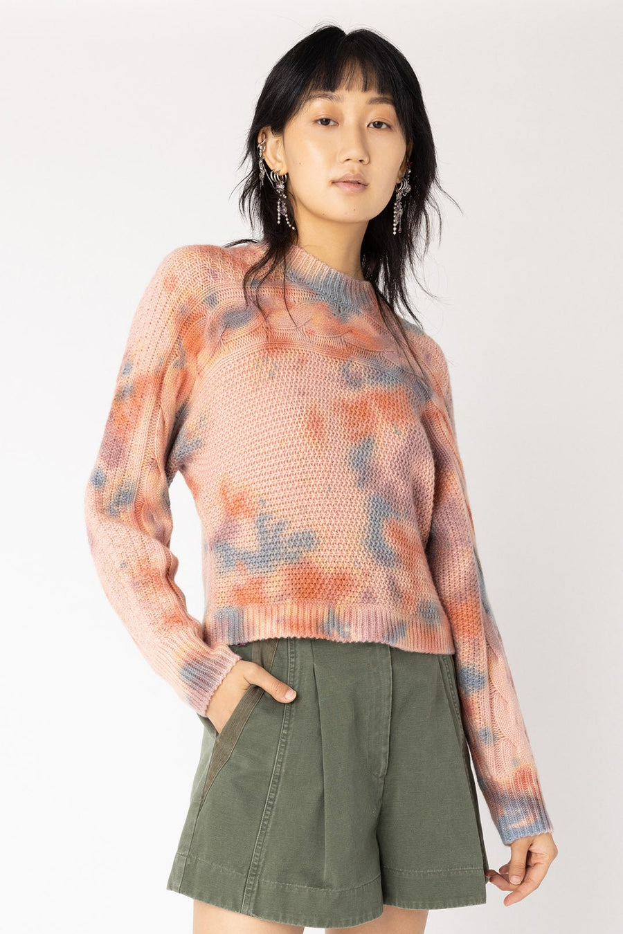 WATERCOLOR CASHMERE SWEATER, SUNRISE - Burning Torch Online Boutique