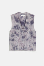 WATERCOLOR CASHMERE VEST, STORM - Burning Torch Online Boutique