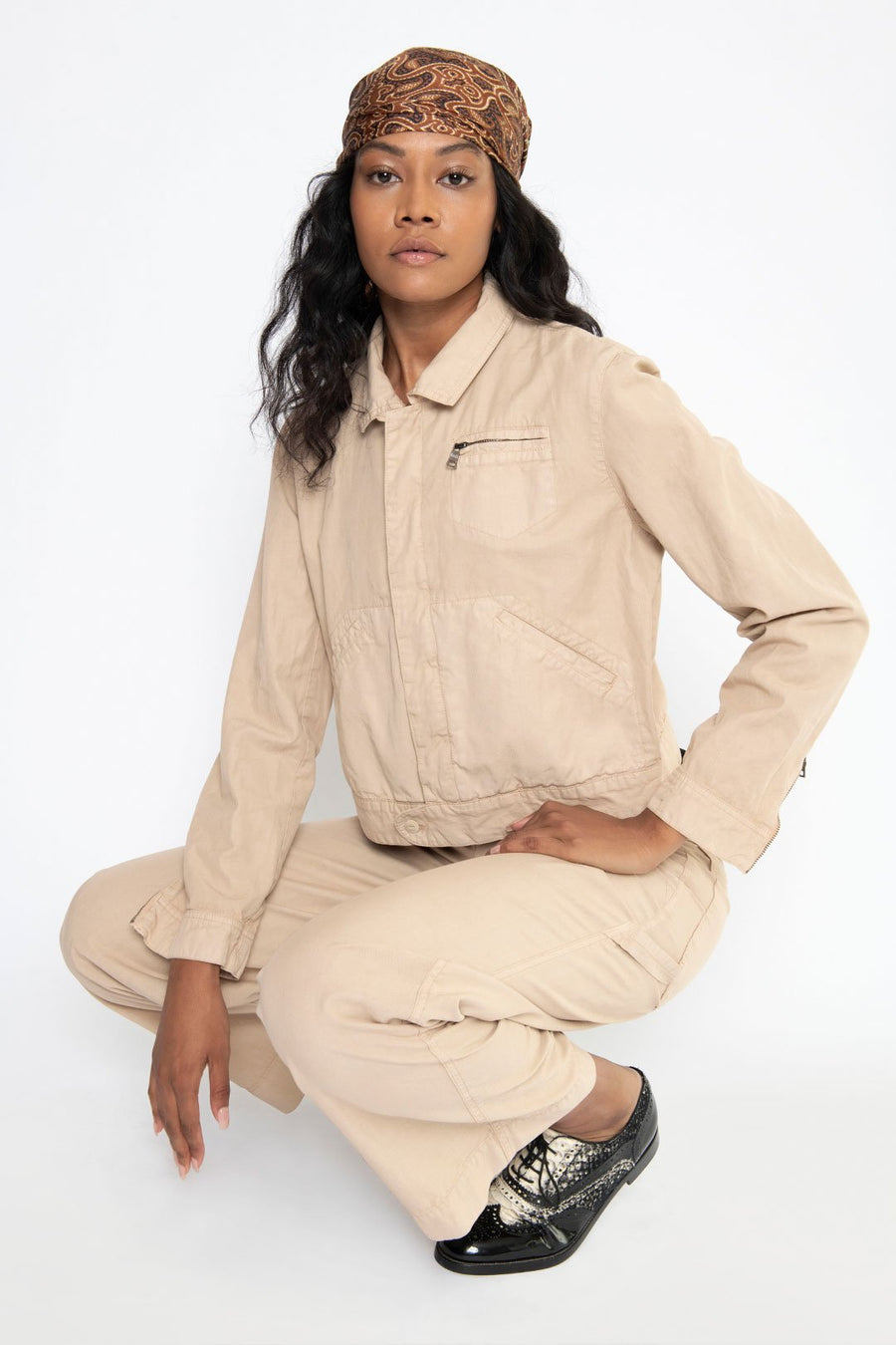 WORKWEAR PANT, PARCHMENT - SAMPLE 10292 - Burning Torch Online Boutique